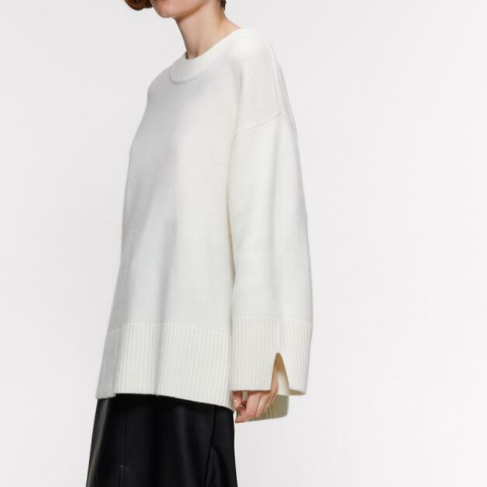 Zara 100% Wool Oversized Slouchy Knit Sweater NWT Size S Acne Studios dupe